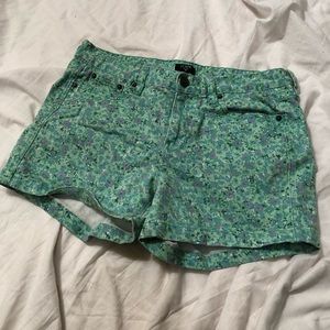 🍏J. Crew Floral Flower Stretch Jean Shorts🍐